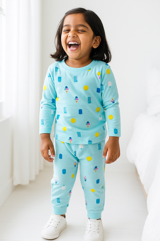 Printed Cotton Pyjama set - Ice Candy