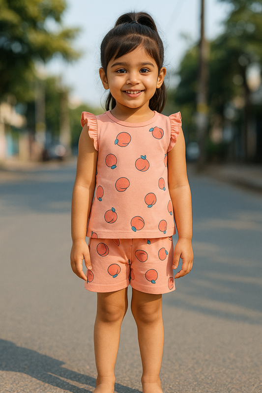 Frill Co-ord set - Peaches