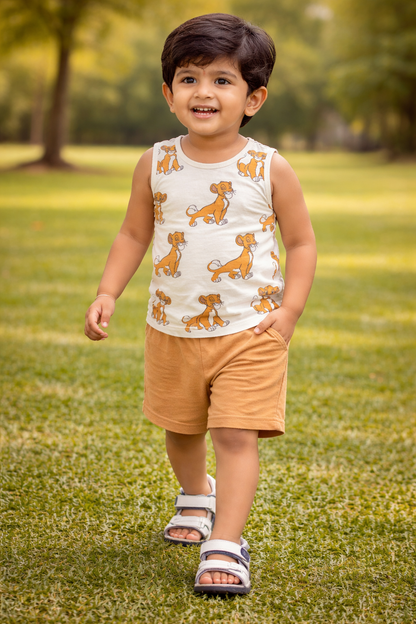 Sleeveless Top & shorts set - Little Simba