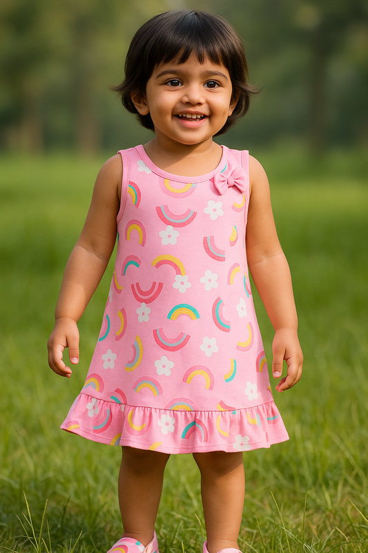 Comfy Frock - Pink Rainbow