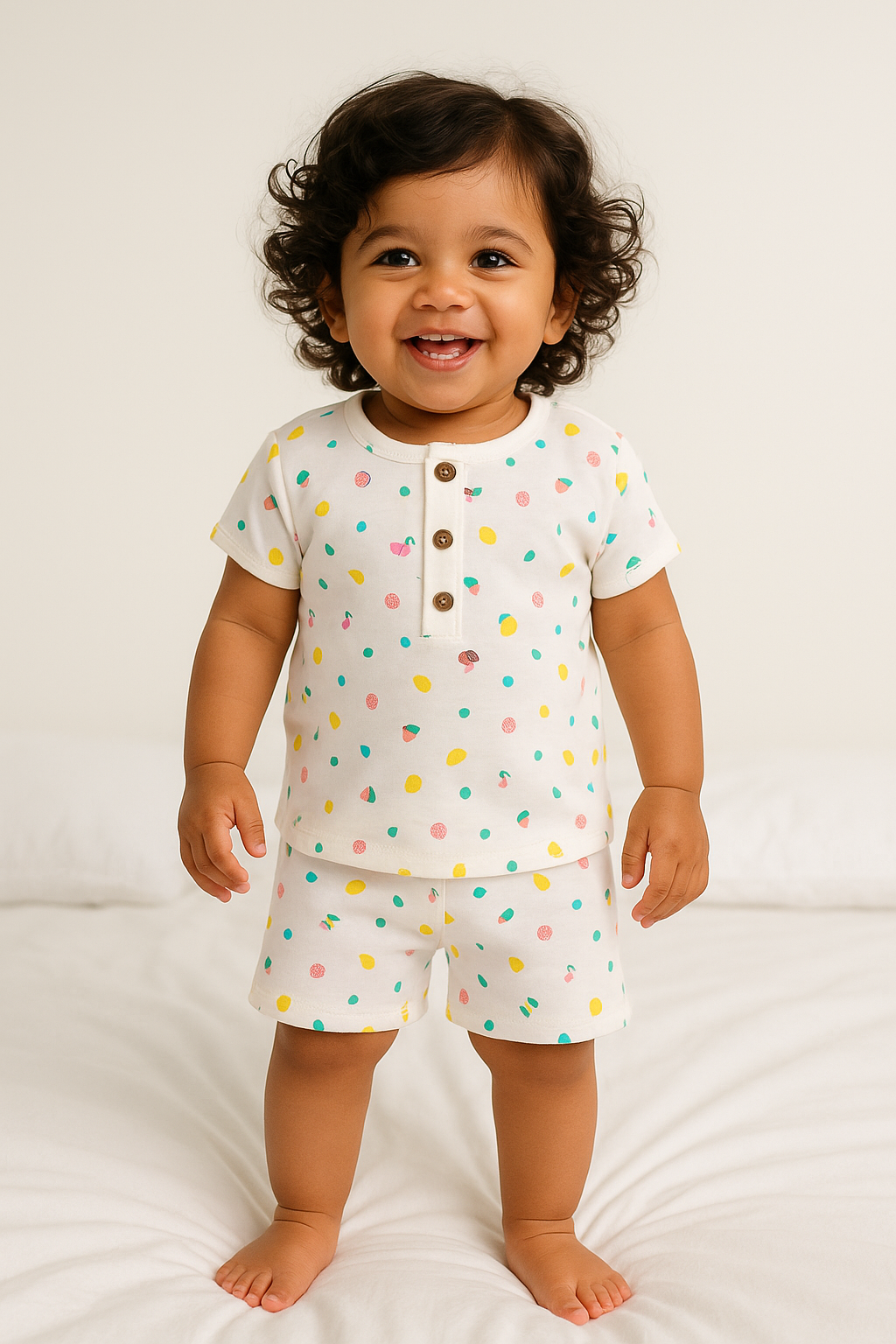 Sleeve Jabla + Shorts set - Fruits