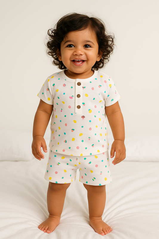 Sleeve Jabla + Shorts set - Fruits