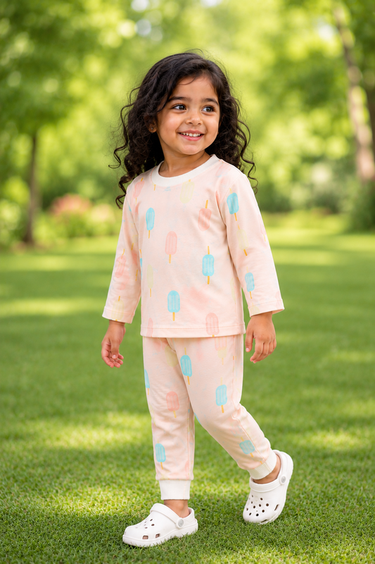 Printed Cotton Pyjama set - Popsicle