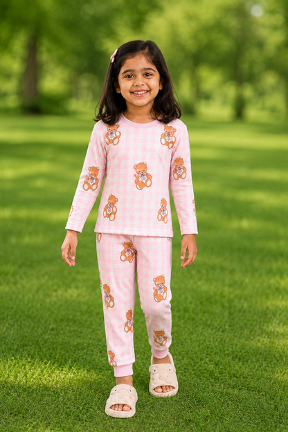 Printed Cotton Pyjama set - Bear Hug