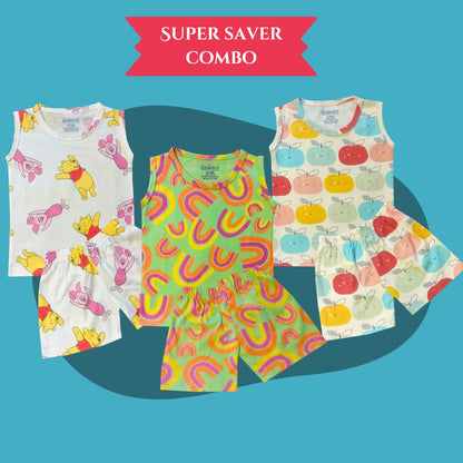 Top & Shorts set Pack of 3 - Combo 2