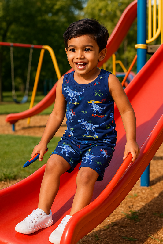 Sleeveless Top & shorts set - Dino Adventure