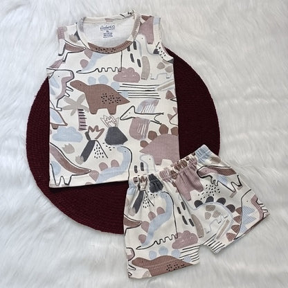 Sleeveless Top & shorts set - Dino