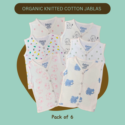 Organic Knitted Cotton Jablas - Pack Of 6