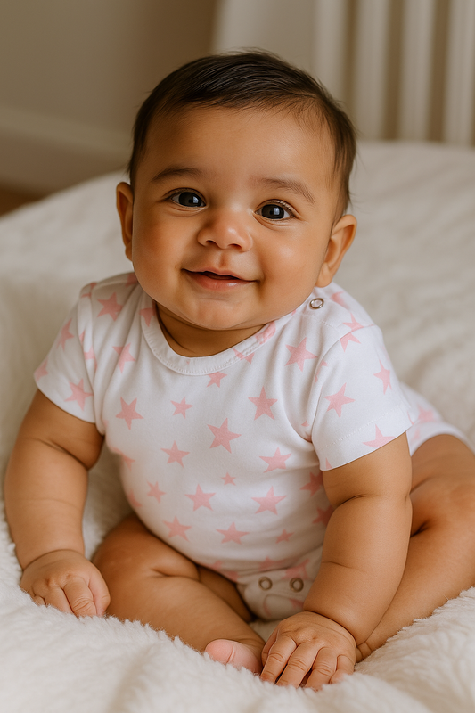 Onesie - Pink Stars