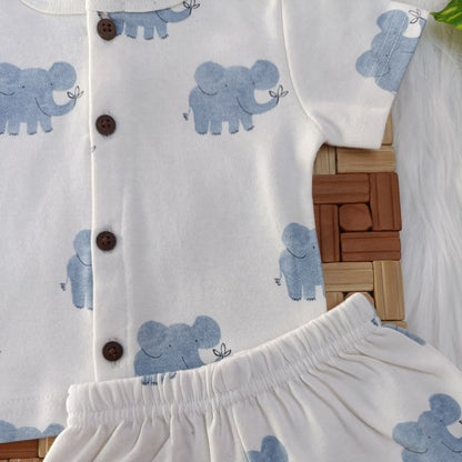 Sleeve Jabla + Shorts set - Elephants