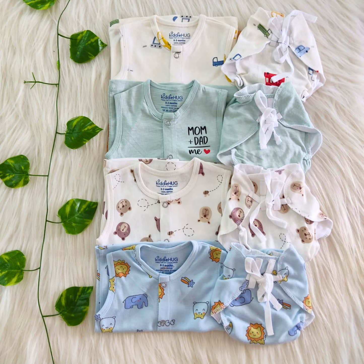 Jabla+Nappy Set Pack of 4 (0-3 months) Combo-7