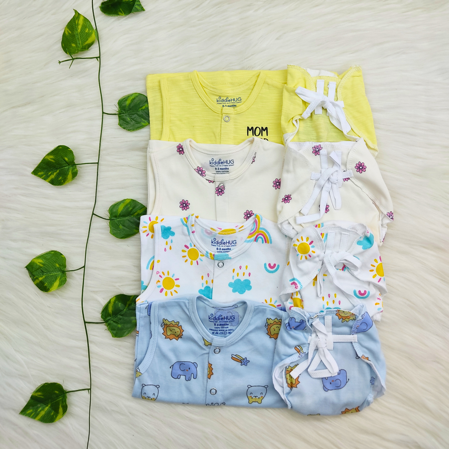 Jabla+Nappy Set Pack of 4 (0-3 months) Combo-10