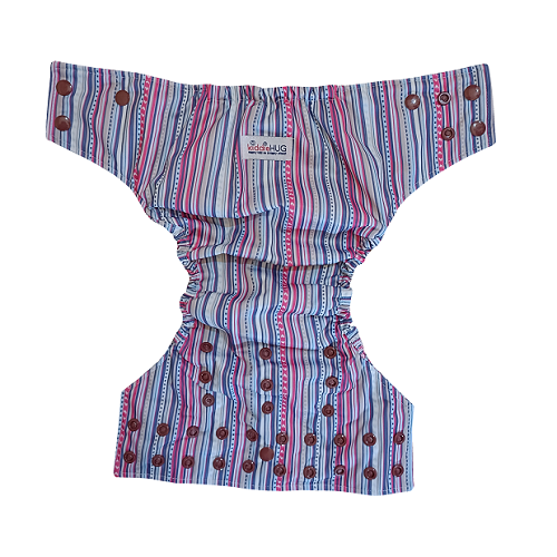 Freesize cloth diaper+Insert  - Stripes(6kg-17kg) - Day time usage