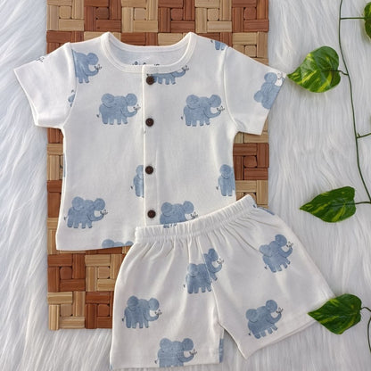 Sleeve Jabla + Shorts set - Elephants
