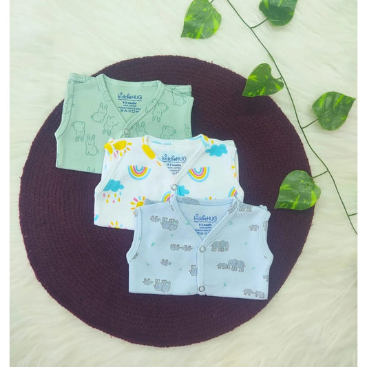 Organic Knitted Cotton Jablas - Pack Of 3 combo 6