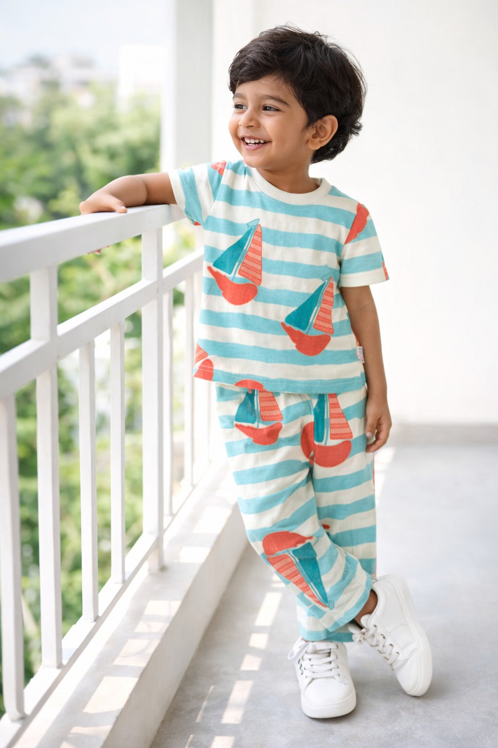 Tee & Pyjama set - Sail Stripe