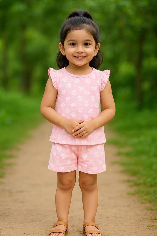 Frill Co-ord set - Blush blossoms