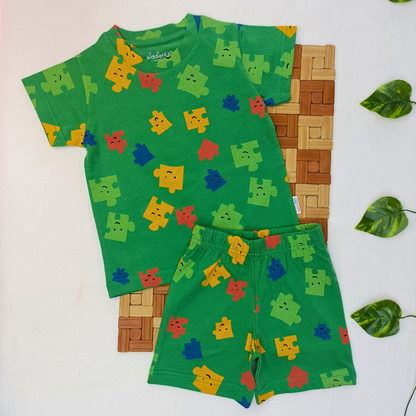 Co-ord set - Green Puzzles