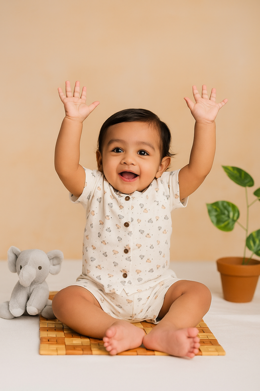 Sleeve Jabla + Shorts set - Teddy Print