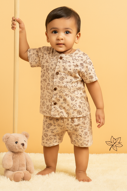 Sleeve Jabla + Shorts set - Christmas Joy