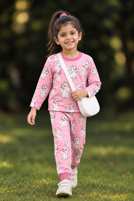 Printed Cotton Pyjama set - Kitty-Marie