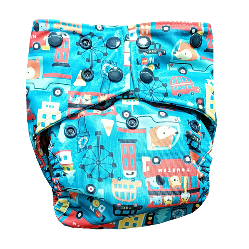 Freesize cloth diaper+Insert  - High Street(6kg-17kg) - Day time usage