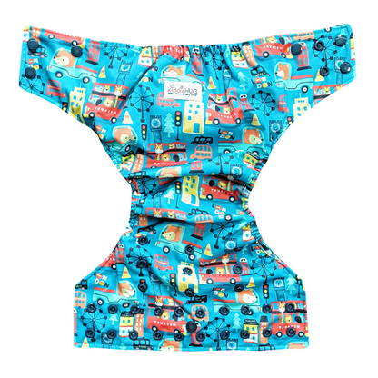 Freesize cloth diaper+Insert  - High Street(6kg-17kg) - Day time usage