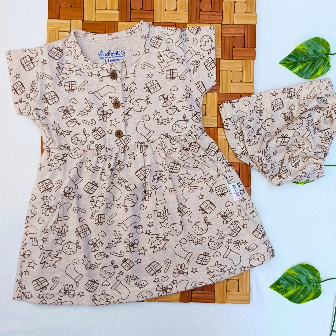 Sleeve Frock + Bloomer set - Combo 3