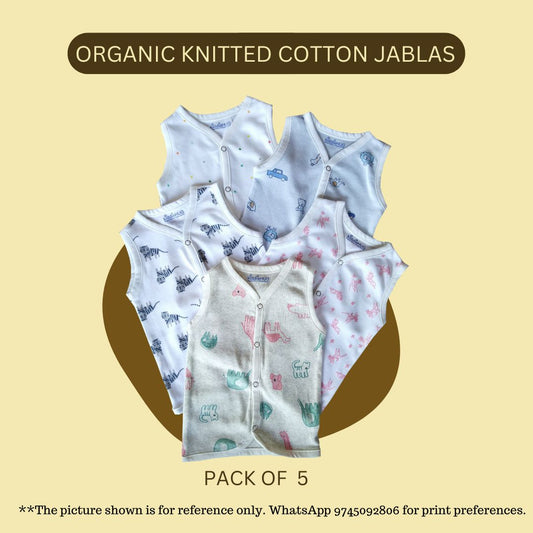 Organic Knitted Cotton Jablas - Pack Of 5