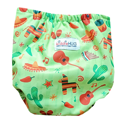 Freesize cloth diaper+Insert  - Mirchi melodies(6kg-17kg) - Day time usage