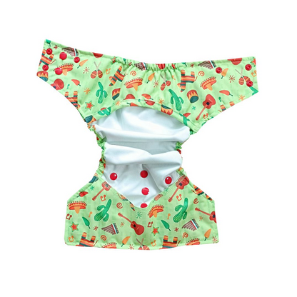 Freesize cloth diaper+Insert  - Mirchi melodies(6kg-17kg) - Day time usage