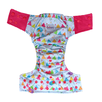 Freesize cloth diaper - Party-on (6kg-17kg) - Day and night usage
