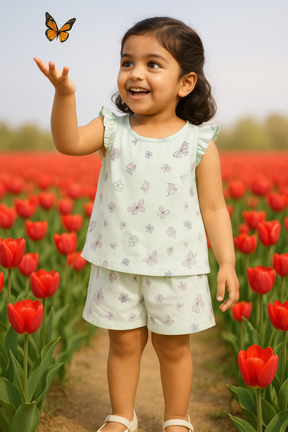 Frill Co-ord set - Butterfly Bloom