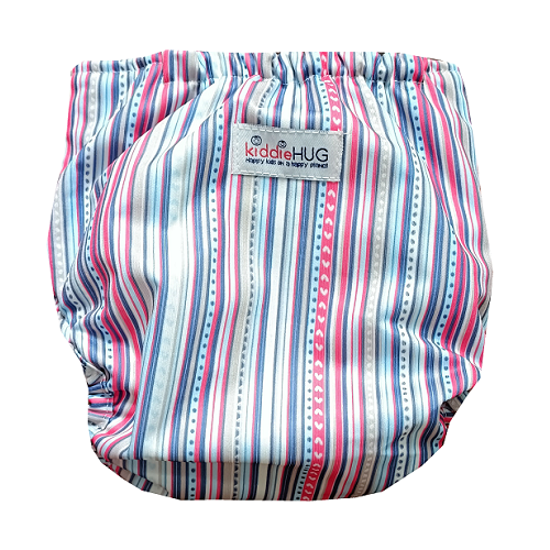 Freesize cloth diaper+Insert  - Stripes(6kg-17kg) - Day time usage