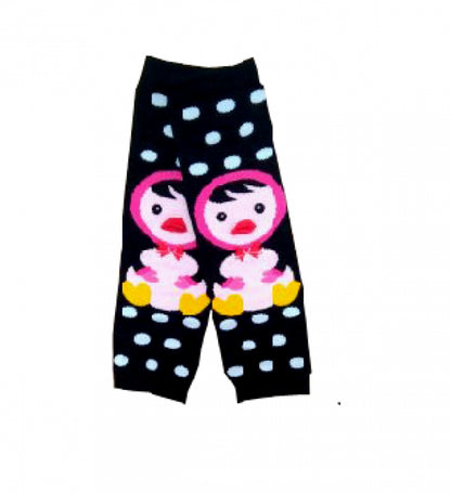 Leg Warmers - Tweety Pink- Black