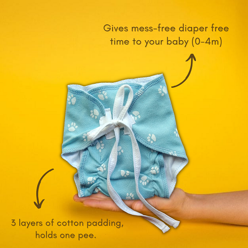 Organic Cotton Padded Nappy - Love