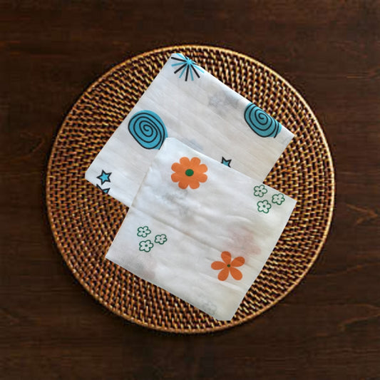 Organic Muslin Cotton Towels - Pack Of 2