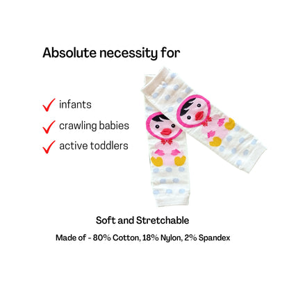 Leg Warmers - Tweety Pink- White
