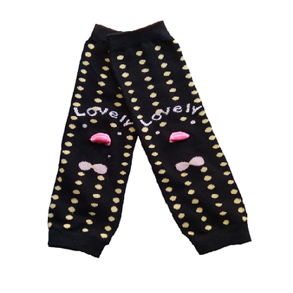 Leg Warmers - Polka Yellow- Black
