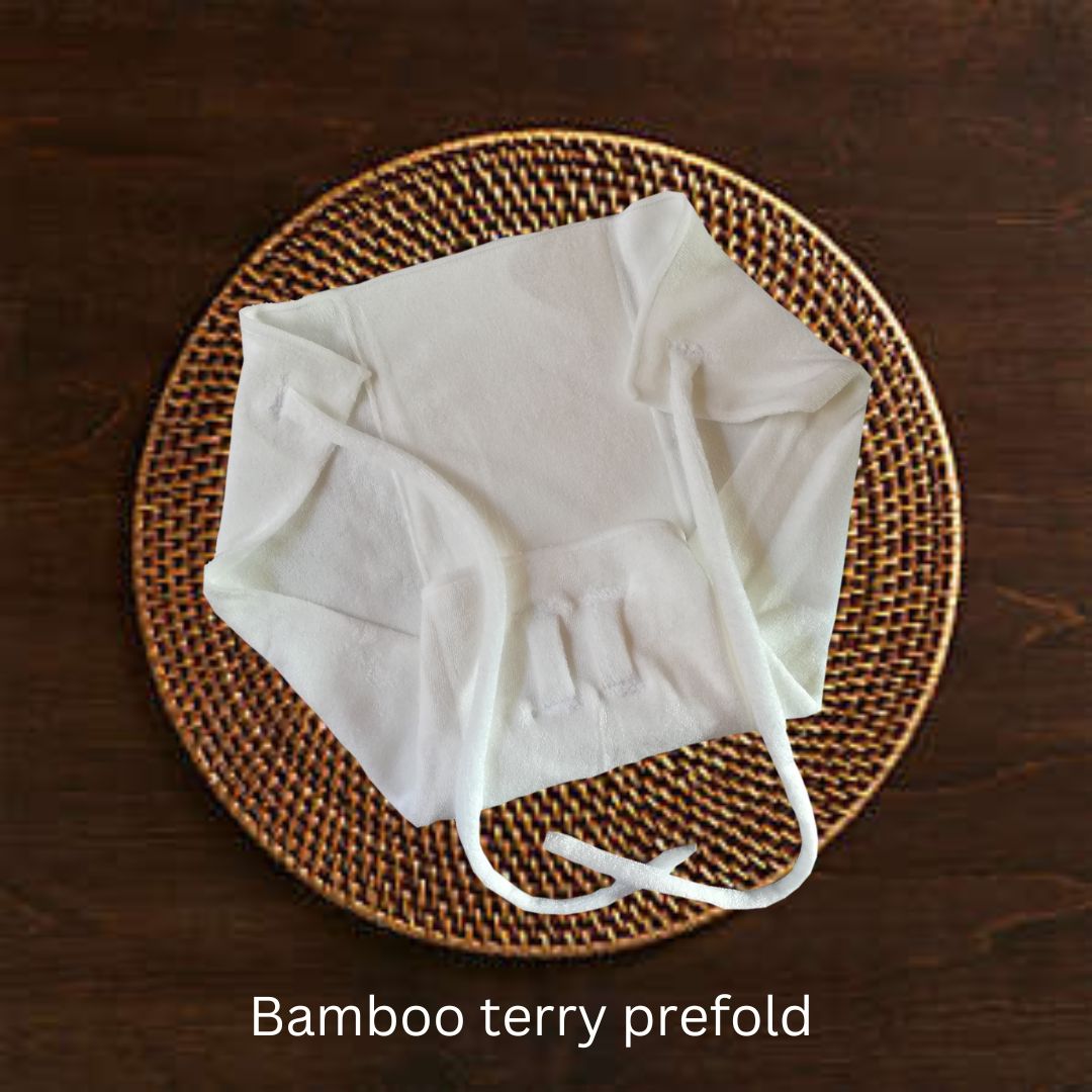 Bamboo Terry Prefold With Loop & Tie